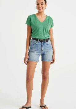 WE FASHION T-Shirt Basique - Green 7 WE FASHION T-Shirt Basique - Green -We Fashion Soldes Boutique 3a9a70208d884865aa8fbe3a15c0a702