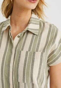 WE FASHION Met Dessin - Robe Chemise - Green -We Fashion Soldes Boutique 3b18f243675944b29932ff65a965f830