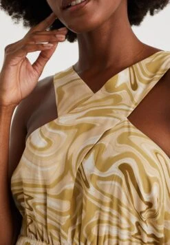 WE FASHION Plissé Jurk Met Dessin - Robe De Jour - Beige -We Fashion Soldes Boutique 3b19e7d4d3c9401183f7a54b2eedfbd3