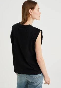 WE FASHION Met Embroidery - Débardeur - Black -We Fashion Soldes Boutique 3c4c5a89bf0642f1aa6d3528d4fe1b7d