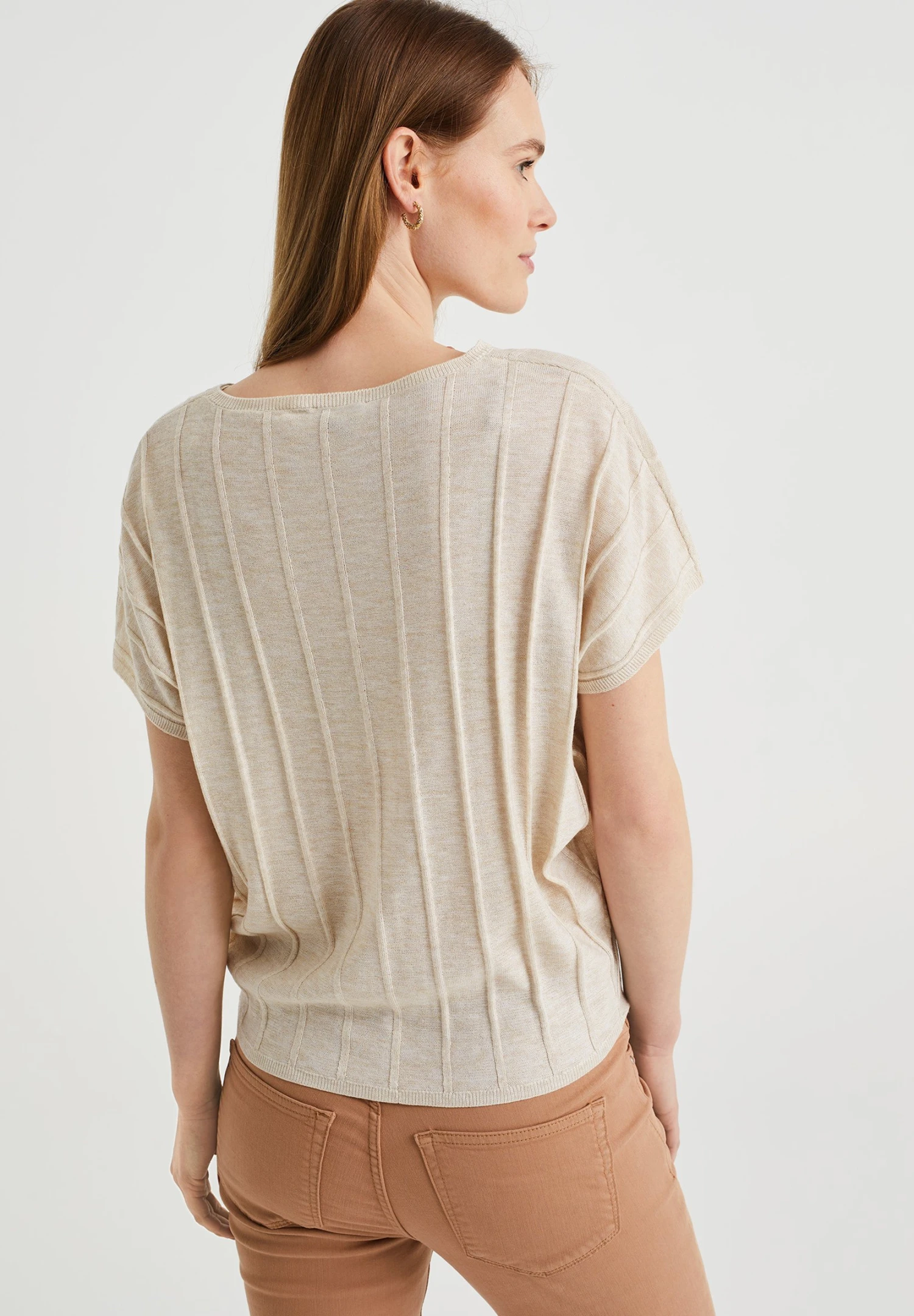 WE FASHION Met Glittergaren - T-Shirt Basique - White 5 WE FASHION Met Glittergaren - T-Shirt Basique - White – Image 3