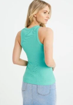 WE FASHION Singlet Van Ribstof - Débardeur - Green -We Fashion Soldes Boutique 3d7120b072f6474d9eecd89d7b51408a