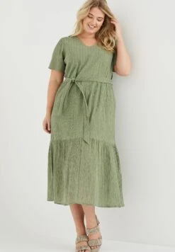 WE FASHION Met Glittergaren - Curve - Robe De Jour - Green