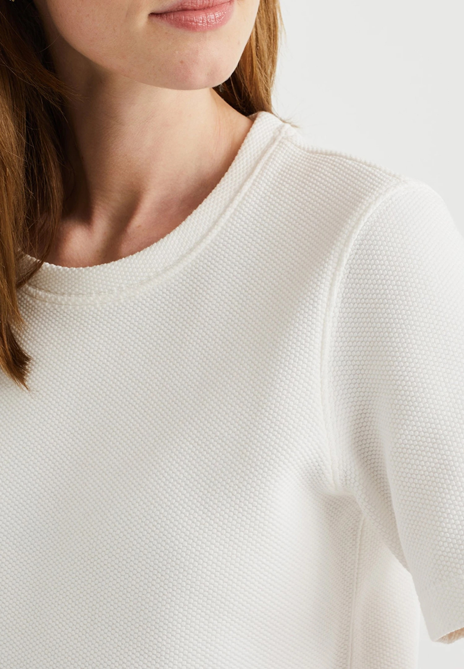 WE FASHION Met Structuur - T-Shirt Basique - White 6 WE FASHION Met Structuur - T-Shirt Basique - White – Image 4