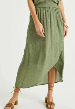 WE FASHION Met Dessin - Jupe Portefeuille - Green