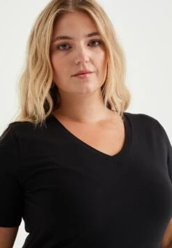 WE FASHION Curve - T-Shirt Basique - Black 11 WE FASHION Curve - T-Shirt Basique - Black -We Fashion Soldes Boutique 40f77def0f1b4fa39fa54f34a41b4efa