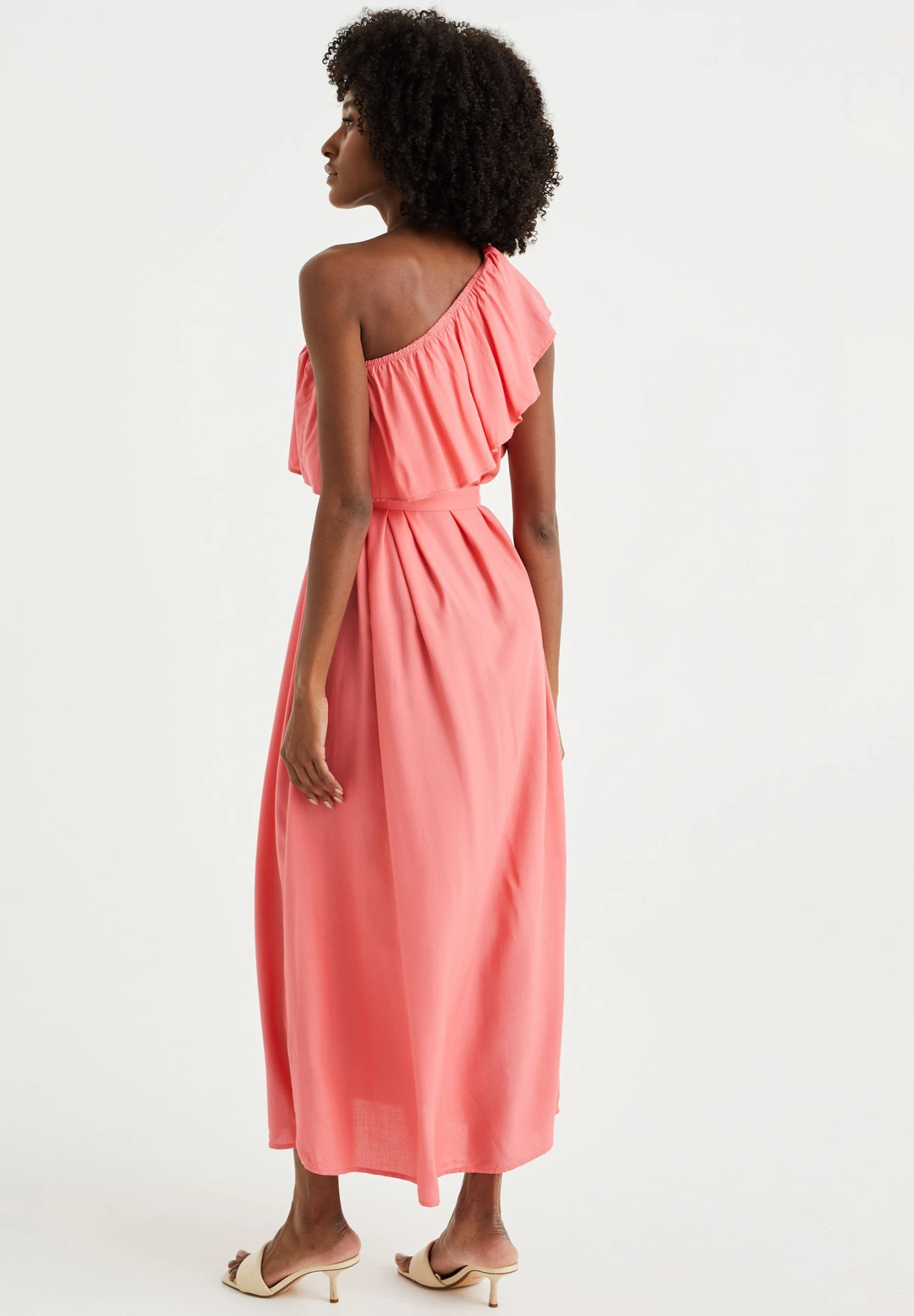 WE FASHION One-Shoulder Jurk - Robe Longue - Pink 4 WE FASHION One-Shoulder Jurk - Robe Longue - Pink – Image 2