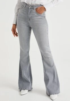 WE FASHION Met Comfort-Stretch - Jean Flare - Grey