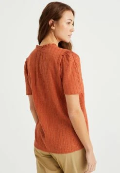 WE FASHION Met Glittergaren - Chemisier - Brown -We Fashion Soldes Boutique 45496f733ff84ce4a6b129cd61a92859