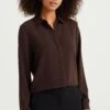 WE FASHION Chemisier - Brown 2 WE FASHION Chemisier - Brown -We Fashion Soldes Boutique 45678eed43104f06ba4984fb05f1c886