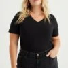 WE FASHION Curve - T-Shirt Basique - Black 1 WE FASHION Curve - T-Shirt Basique - Black -We Fashion Soldes Boutique 4586f348aad440848fe5ed2ee23bb4cd