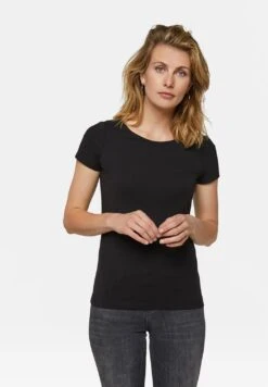 WE FASHION Aus Bio - T-Shirt Basique - Black