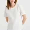 WE FASHION Met Structuur - T-Shirt Basique - White -We Fashion Soldes Boutique 4a56bc3dd021449496e6177757670528
