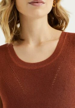 WE FASHION Met Opengewerkt Dessin - Débardeur - Brown -We Fashion Soldes Boutique 4ab6e834fcbd4bf4bad87bb37568869a