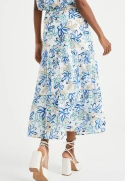WE FASHION Met Dessin - Jupe Trapèze - White -We Fashion Soldes Boutique 4ac2d6645c214a6d9f7e8dcbcc88dda7