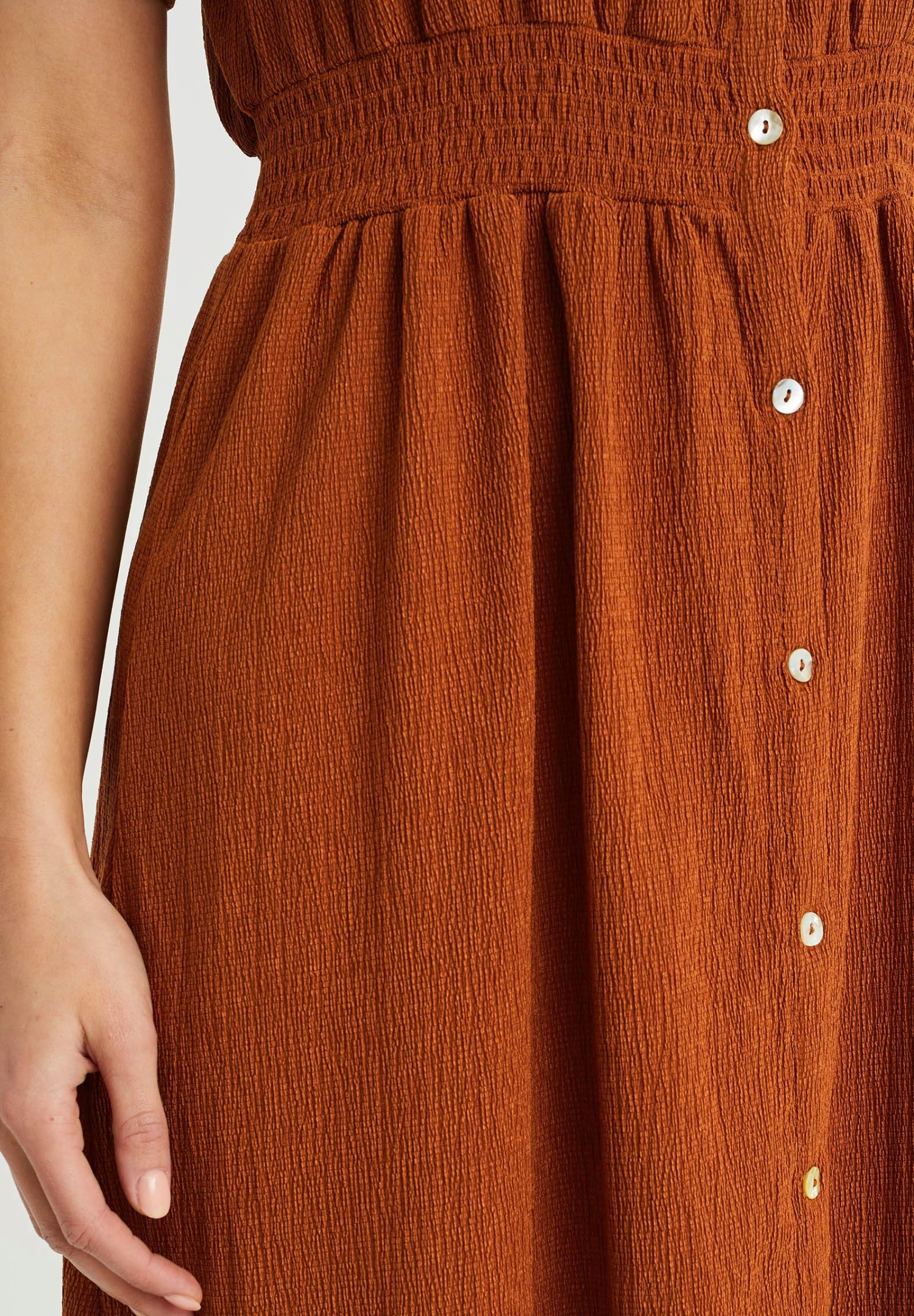 WE FASHION Met Structuur - Robe Chemise - Brown 6 WE FASHION Met Structuur - Robe Chemise - Brown – Image 4