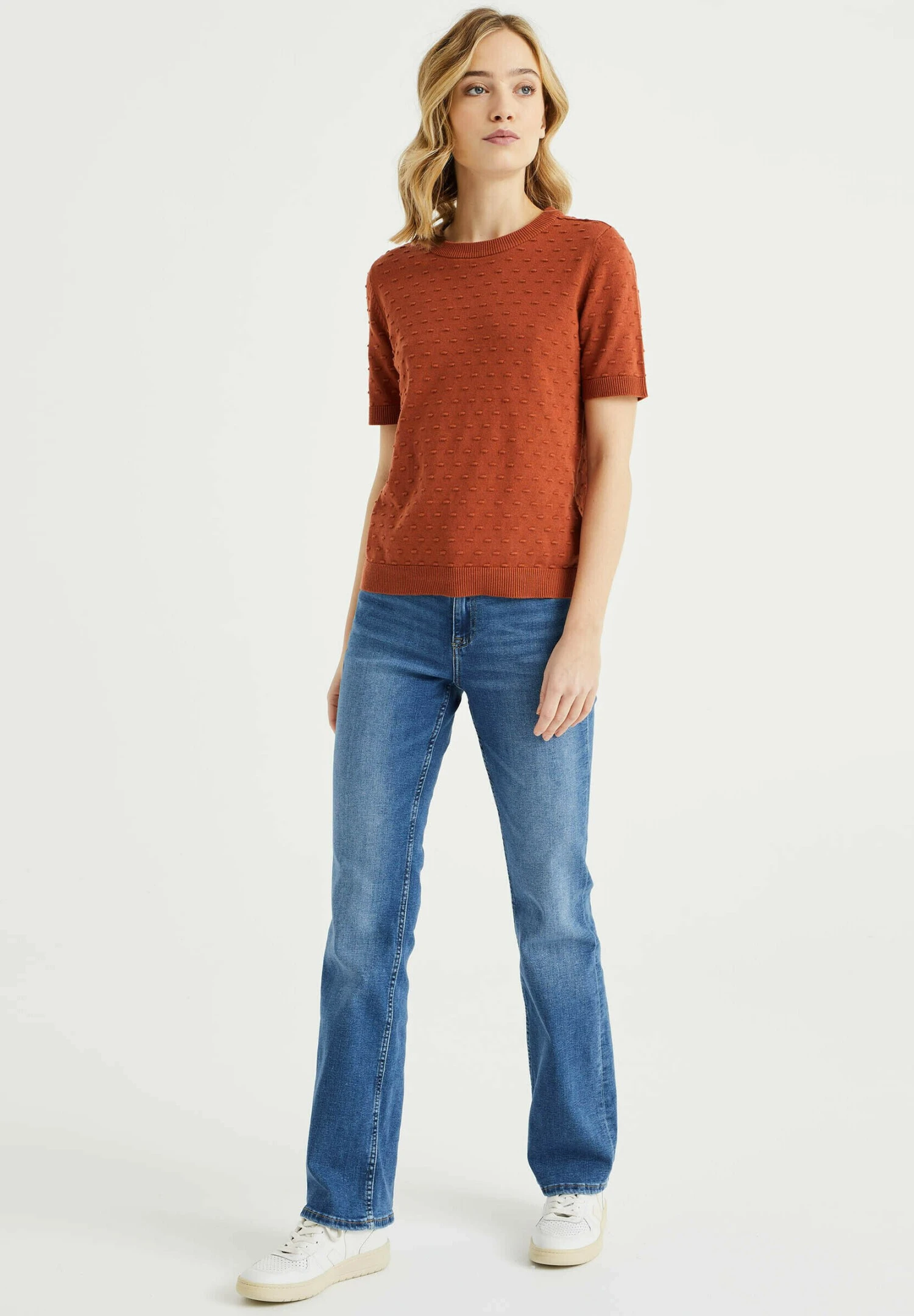 WE FASHION Met Structuur - T-Shirt Imprimé - Brown 4 WE FASHION Met Structuur - T-Shirt Imprimé - Brown – Image 2