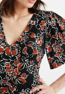 WE FASHION Met Dessin - Robe En Jersey - Black -We Fashion Soldes Boutique 4e3fb0faf41c45fb867e3c8eab193593