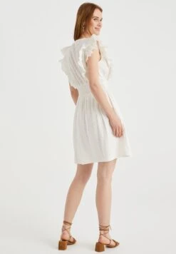 WE FASHION Met Broderie Anglaise - Robe De Jour - White 10 WE FASHION Met Broderie Anglaise - Robe De Jour - White -We Fashion Soldes Boutique 4eeb12647bf8415391c018c9dd55cdda