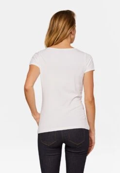WE FASHION Aus Bio - T-Shirt Basique - White -We Fashion Soldes Boutique 5148e38d7f124785ad621ec21f52aa94