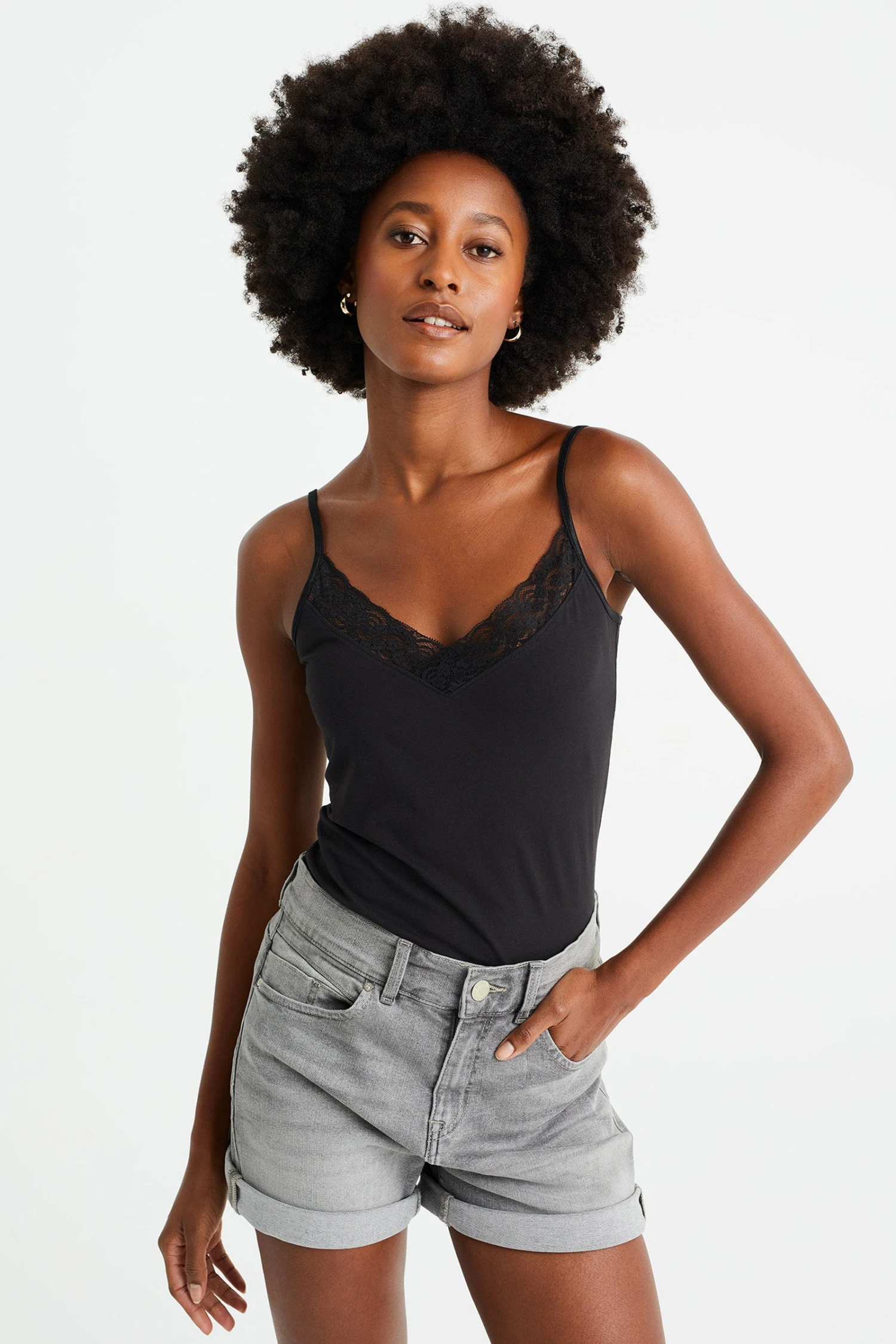 WE FASHION Singlet Van Met Kant - Débardeur - Black 9 WE FASHION Singlet Van Met Kant - Débardeur - Black – Image 7