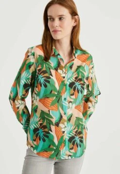 WE FASHION Met Dessin - Chemisier - Green Beige