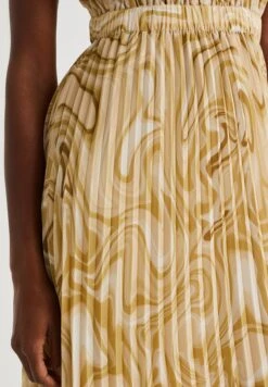 WE FASHION Plissé Jurk Met Dessin - Robe De Jour - Beige -We Fashion Soldes Boutique 581b321757ba440ca34ef7a1ac84a52d