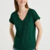 WE FASHION Met Glittergaren - T-Shirt Imprimé - Green
