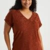 WE FASHION Curve - Blouse - Brown -We Fashion Soldes Boutique 5e51a117d9bd4e03b21d4b392694fb90