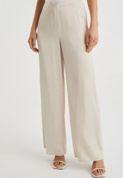 WE FASHION Wide Leg Look - Pantalon Classique - Beige