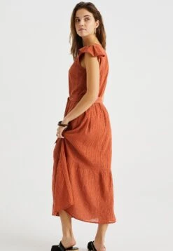 WE FASHION Met Glittergaren - Robe De Jour - Brown -We Fashion Soldes Boutique 5ed2e442ec1c4ac5878ddf43c434273b