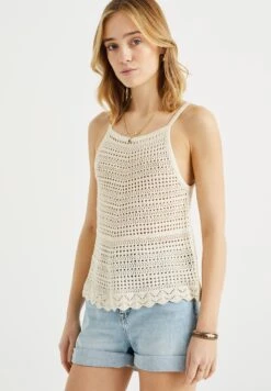 WE FASHION Gebreide - Débardeur - Beige