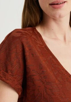 WE FASHION Met Glittergaren - T-Shirt Imprimé - Brown -We Fashion Soldes Boutique 62030dc48bd045118cb9cb0faeee4c53