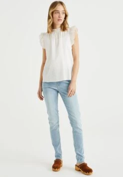 WE FASHION High Rise Met Stretch - Jean Slim - Blue 8 WE FASHION High Rise Met Stretch - Jean Slim - Blue -We Fashion Soldes Boutique 62b5efeb593446529a08e11e5f32ea47