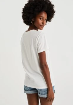 WE FASHION Met Opdruk - T-Shirt Imprimé - White -We Fashion Soldes Boutique 63262f26fb864e769639dae544658637
