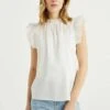 WE FASHION Met Broderie Anglaise - Blouse - White