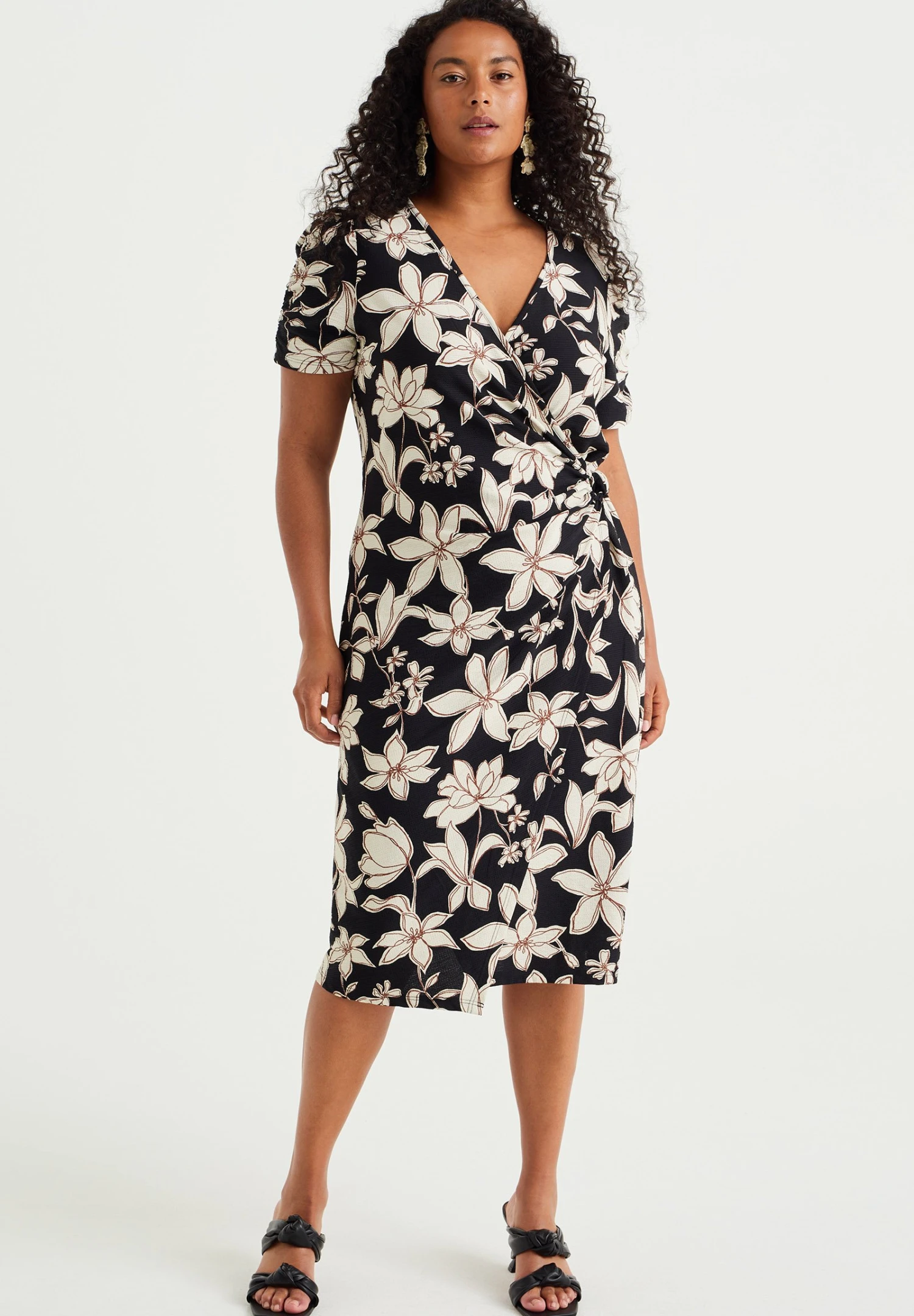 WE FASHION Curve - Robe De Jour - Schwarz 3 WE FASHION Curve - Robe De Jour - Schwarz