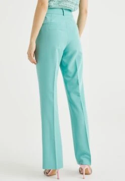 WE FASHION Regular Fit - Pantalon Classique - Turquoise -We Fashion Soldes Boutique 670bd3e99d1b431e90d732e2630430db