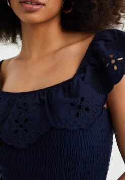 WE FASHION Met Broderie Anglaise - Robe En Jersey - Blue 10 WE FASHION Met Broderie Anglaise - Robe En Jersey - Blue -We Fashion Soldes Boutique 68bb62a672ba4ea4a6dd356f538bd728
