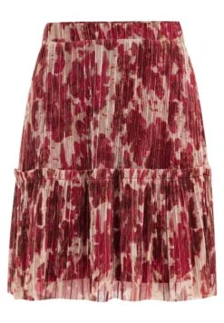 WE FASHION Met Dessin - Jupe Plissée - Red -We Fashion Soldes Boutique 6a42c365d4b944378adfac0389de8058