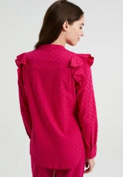 WE FASHION Met Broderie Anglaise - Chemisier - Pink -We Fashion Soldes Boutique 6f719efbe303419392736c66fff5aaac