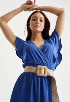 WE FASHION Met Structuur - Robe De Jour - Blue -We Fashion Soldes Boutique 72336aa91f6d4168becdd4ef7f7a474a