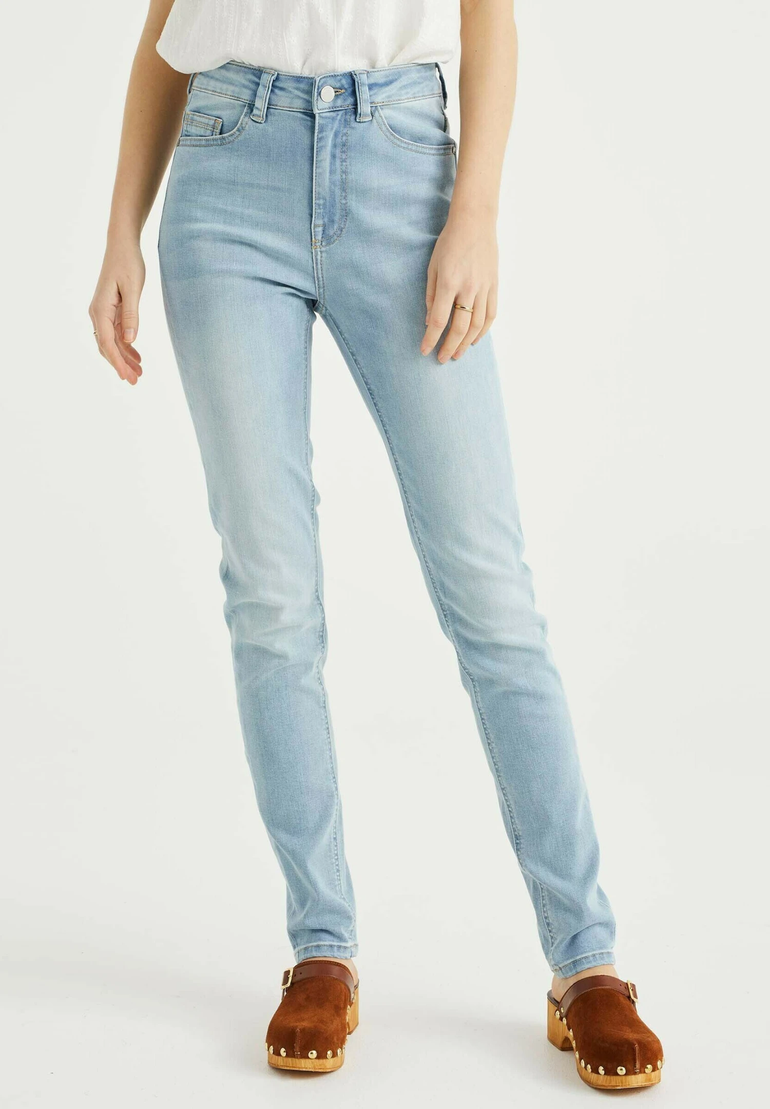 WE FASHION High Rise Met Stretch - Jean Slim - Blue 3 WE FASHION High Rise Met Stretch - Jean Slim - Blue
