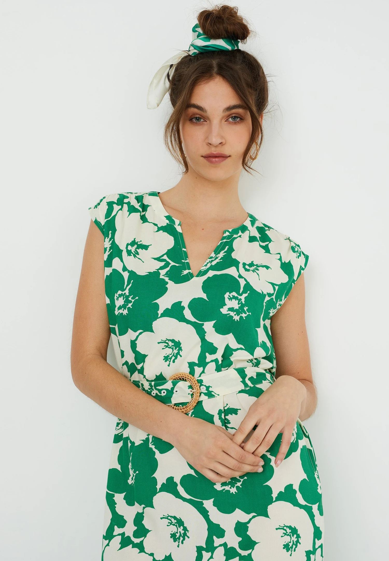 WE FASHION Met Dessin - Robe De Jour - White 6 WE FASHION Met Dessin - Robe De Jour - White – Image 4