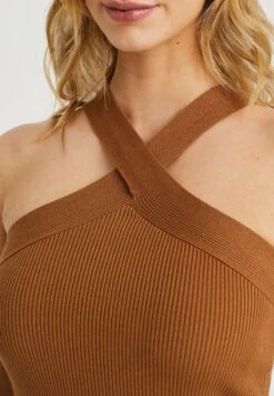 WE FASHION Dames Van Stof - Débardeur - Brown -We Fashion Soldes Boutique 771fcaf36ff147c99e244509b9914755