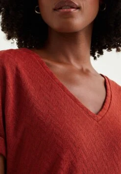 WE FASHION Met Opengewerkt Dessin - T-Shirt Basique - Brown -We Fashion Soldes Boutique 784e42ea1e2c40879c07e651928ad7df