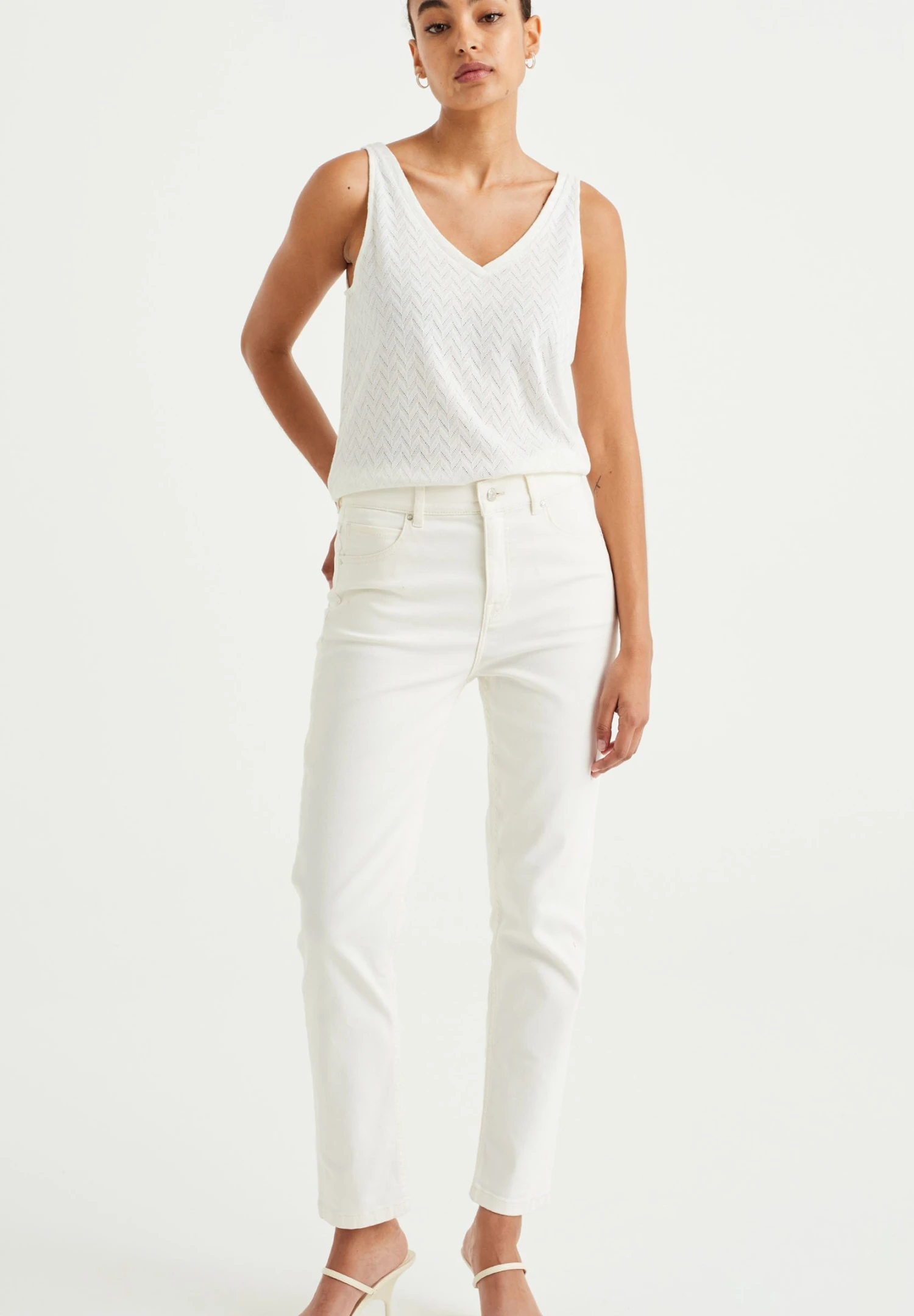 WE FASHION Singlet Met Dessin - Débardeur - White 4 WE FASHION Singlet Met Dessin - Débardeur - White – Image 2