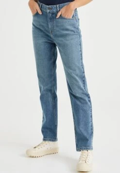 WE FASHION High Rise - Jeans Fuselé - Blue