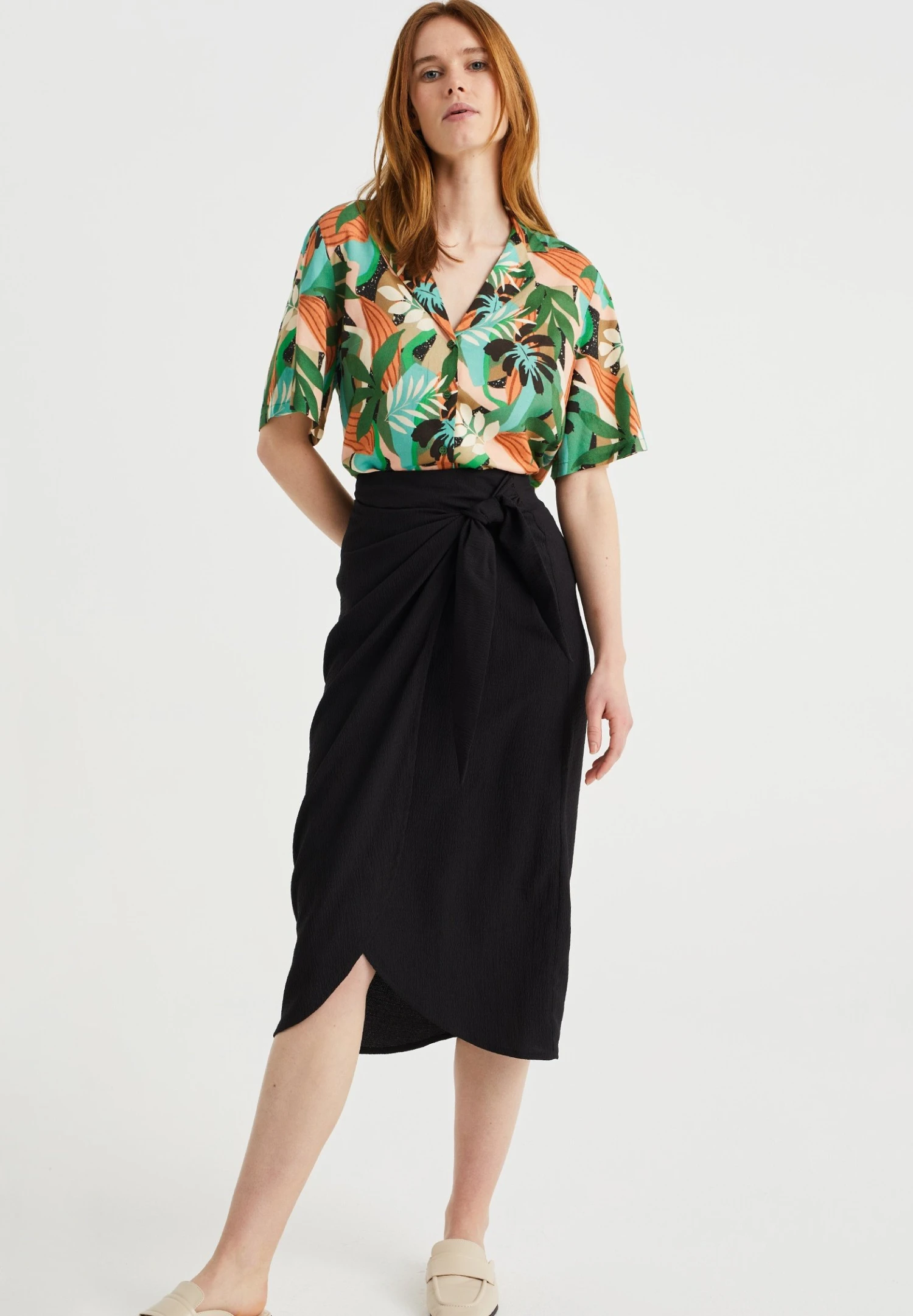 WE FASHION Chemisier - Orange Green 4 WE FASHION Chemisier - Orange Green – Image 2