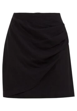 WE FASHION Met Detail - Jupe Trapèze - Black -We Fashion Soldes Boutique 7ddbe21729724f90a210216b670d451b